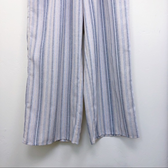 Anthropologie DREW Stripe Jumpsuit Tan Blue XS NWT - Picture 11 of 11